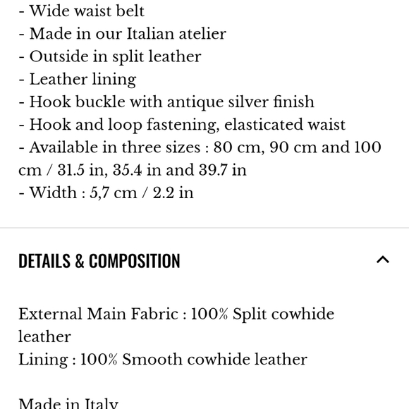 Sezane Tamara Belt Sz 95 - Picture 5 of 8